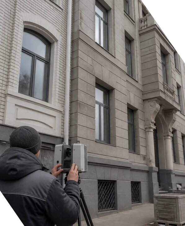Лазерное сканирование фасадов зданий для обследования в Краснодаре